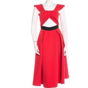 Self - Portrait cutout A-lime Dress